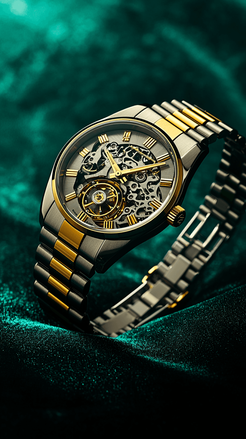 Reloj Vespra con el mecanismo visible
